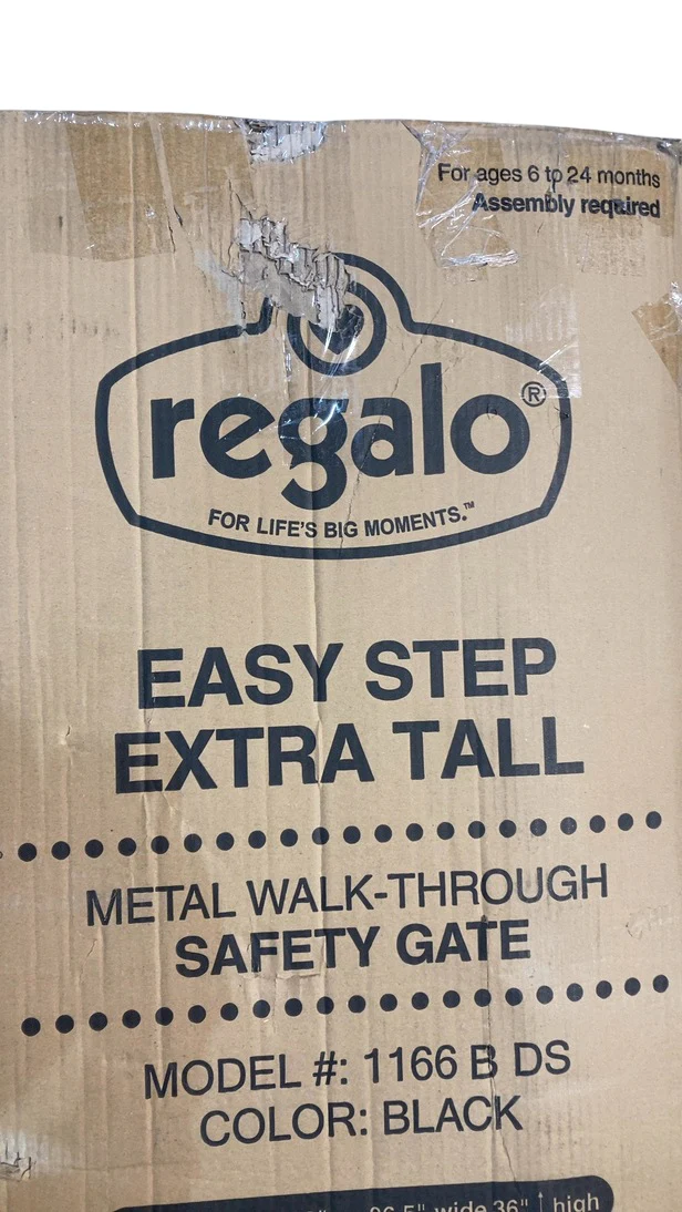 Regalo Easy Step Extra Tall Safety Gate, Black - Image 3