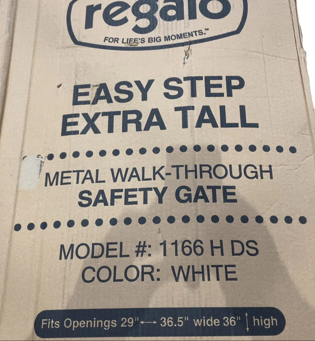 Regalo Easy Step Extra Tall Safety Gate, White - Image 5