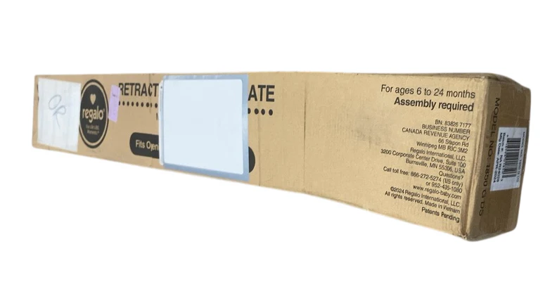 Regalo Retractable Baby Gate, Grey - Image 2