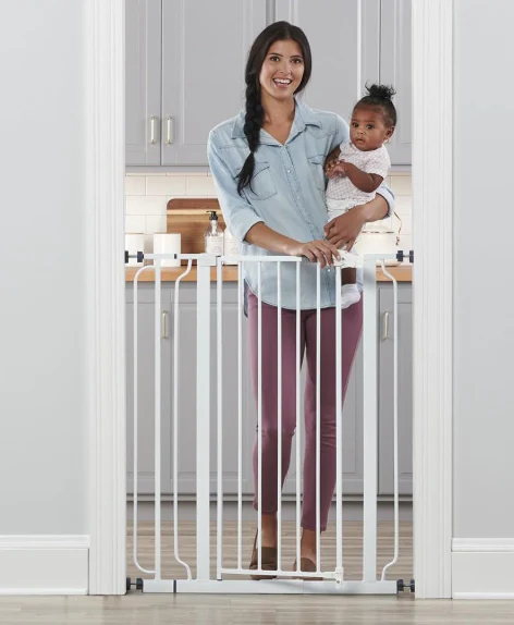 Regalo Wall Safe Extra Tall Walk Through Gate, White