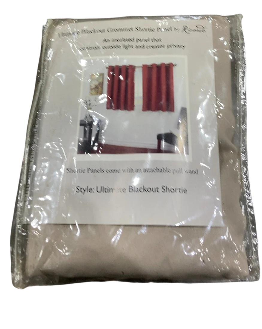 Ricardo Trading Ultimate Grommet Shorty Blackout Panel Curtain, 56"x36", Putty - Image 2