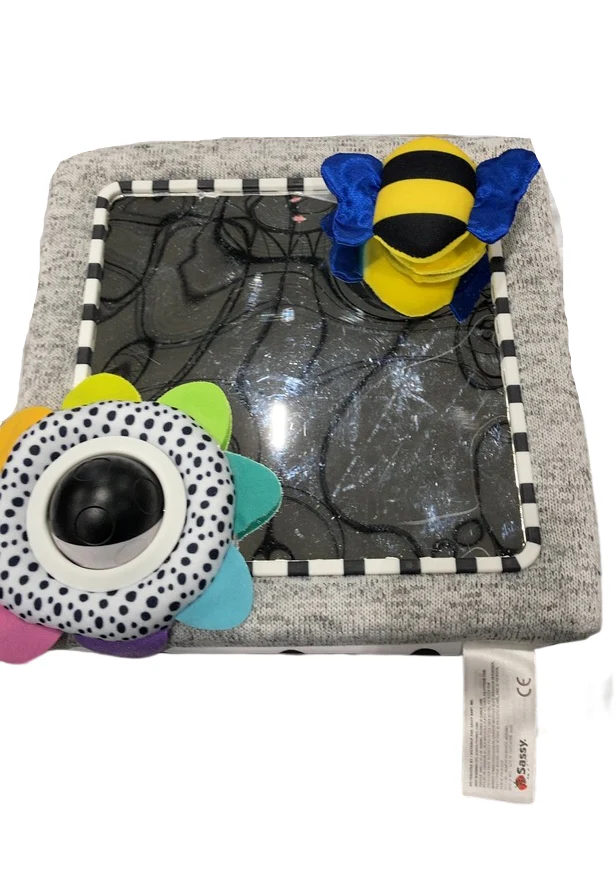 Sassy Tummy Time Floor Mirror, White - Image 2