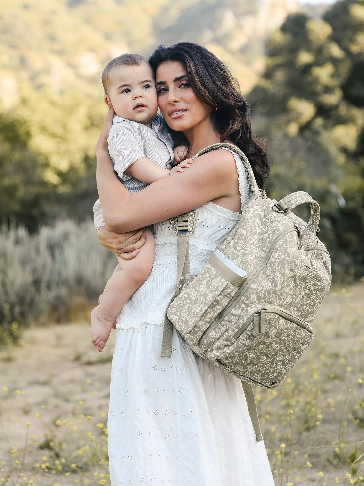 Sazan + JuJuBe Classic Diaper Backpack, Paisley Floral - Image 2