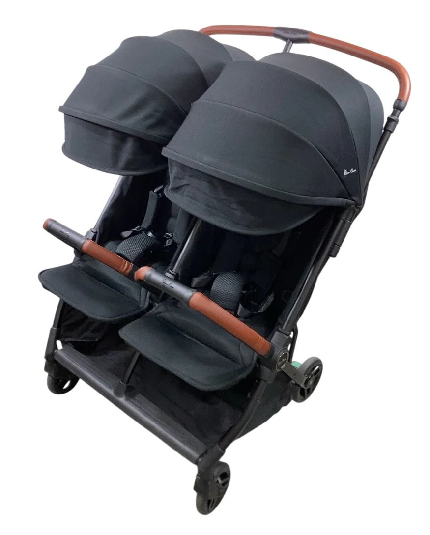 Silver Cross Jet Double Travel Stroller, 2024, Black