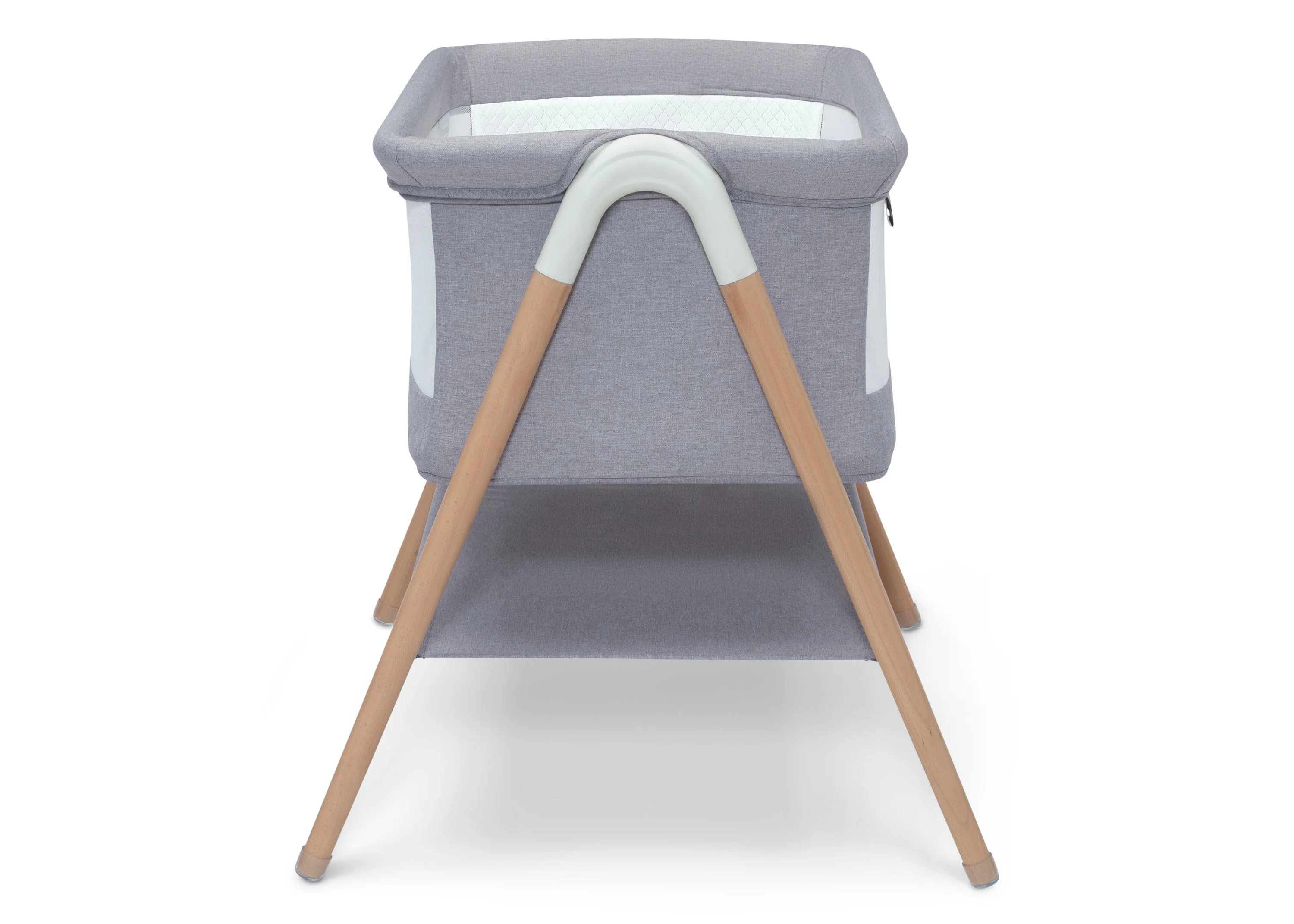 Simmons Kids Koi Beechwood By The Bed Bassinet, Grey Dove - Image 5