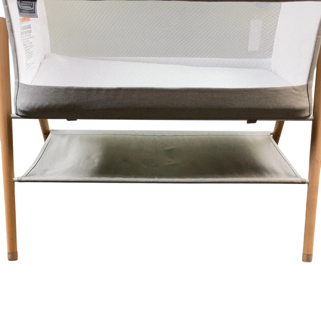Simmons Kids Koi by The Bed Beechwood Bassinet, Dove Grey - Image 6
