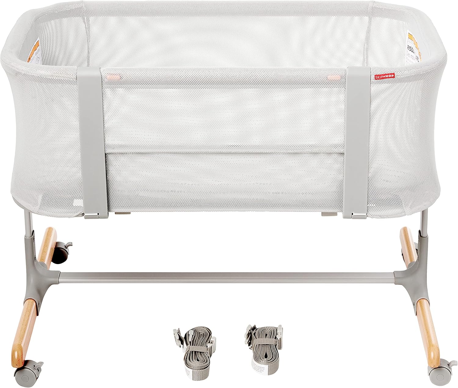Skip Hop Cozy-Up 2-in-1 Bedside Sleeper and Bassinet, Grey - Image 2