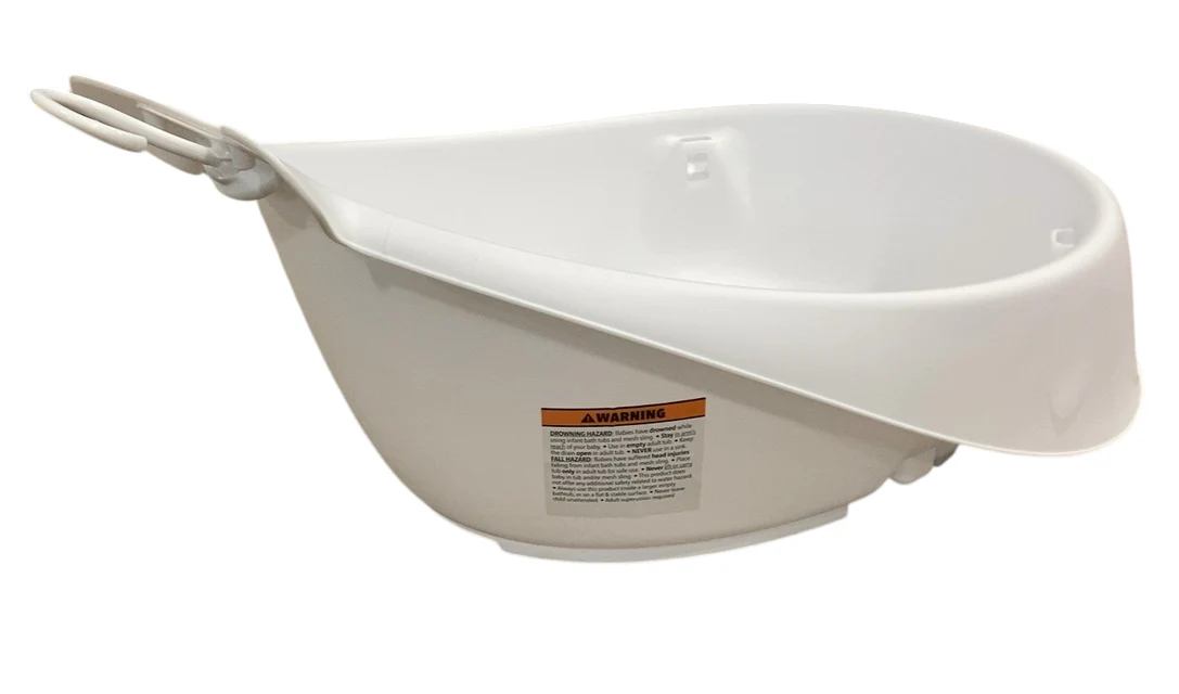 Skip Hop Moby Bath Smart Sling 3-Stage Bathtub, White - Image 3