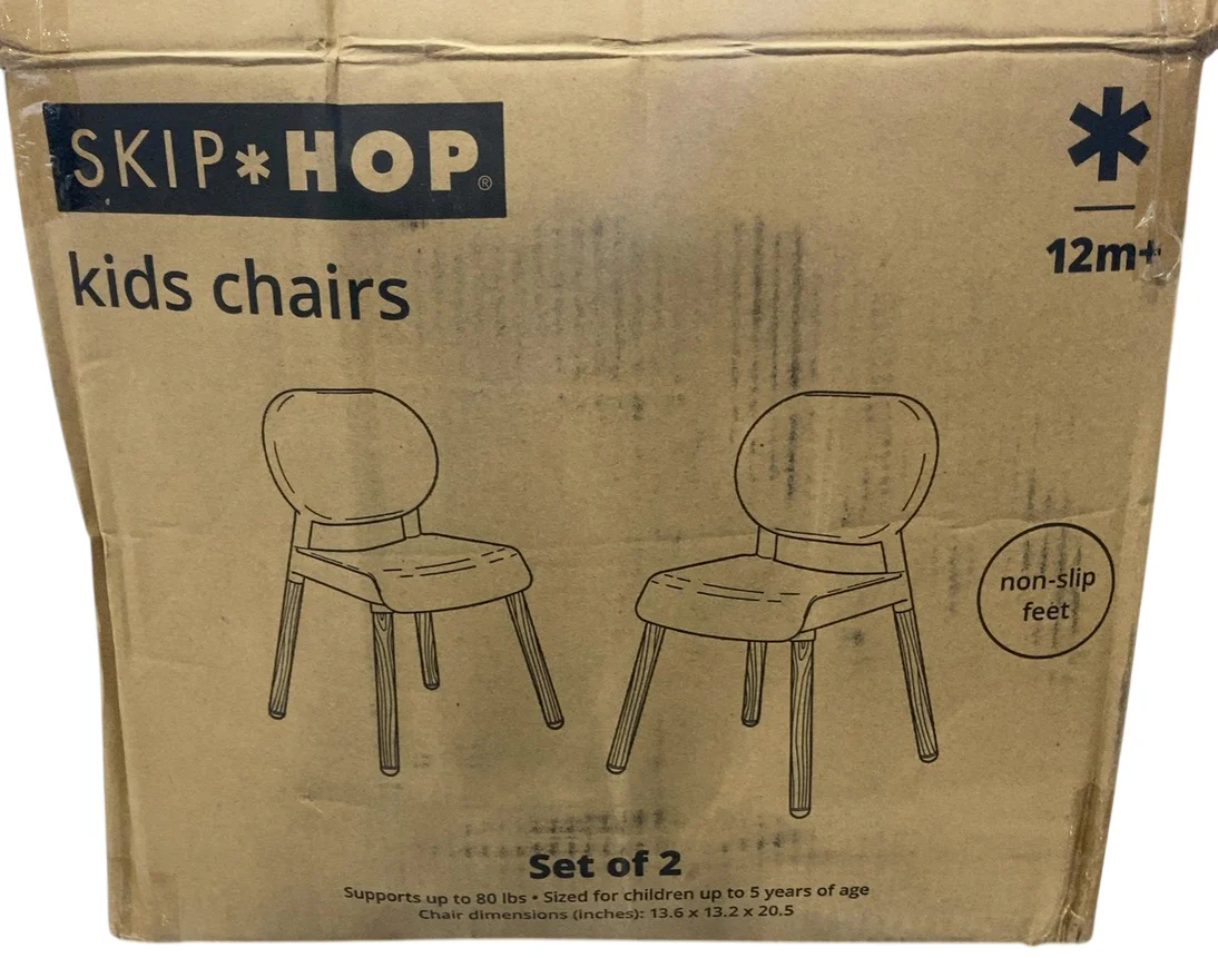 Skip Hop Premium Set of 2 Kids Chairs, White - Image 2