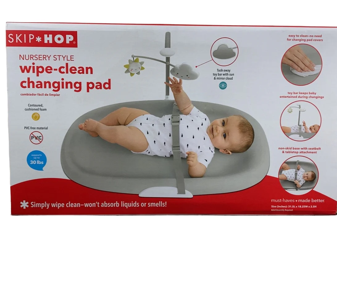 Skip Hop Wipe-Clean Changing Pad, Grey - Image 4