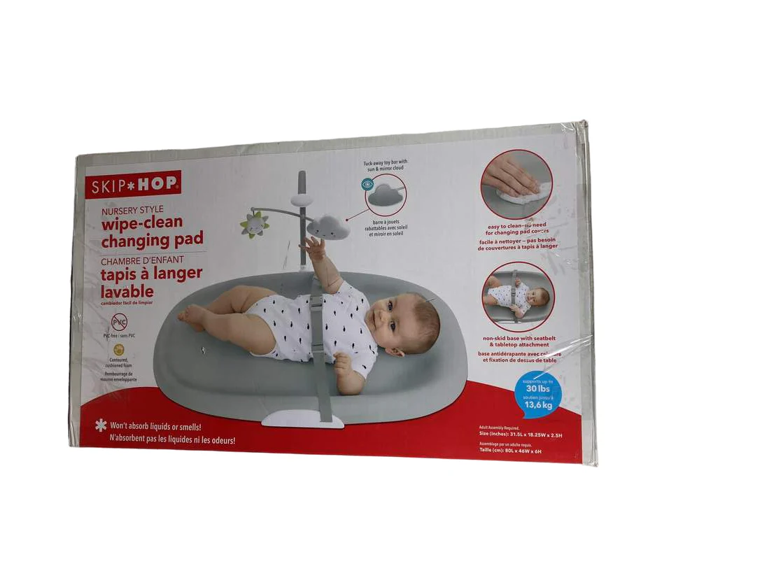 Skip Hop Wipe-Clean Changing Pad, Grey - Image 3