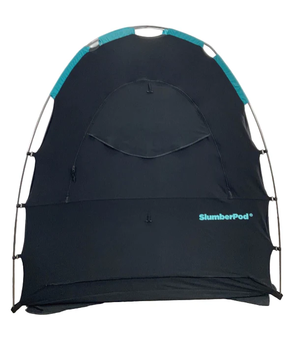 SlumberPod 2.0 Sleep Canopy, Black with Turquoise