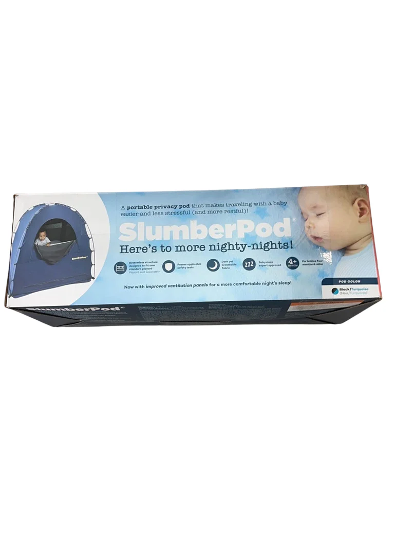 SlumberPod 2.0 Sleep Canopy, Black with Turquoise - Image 3