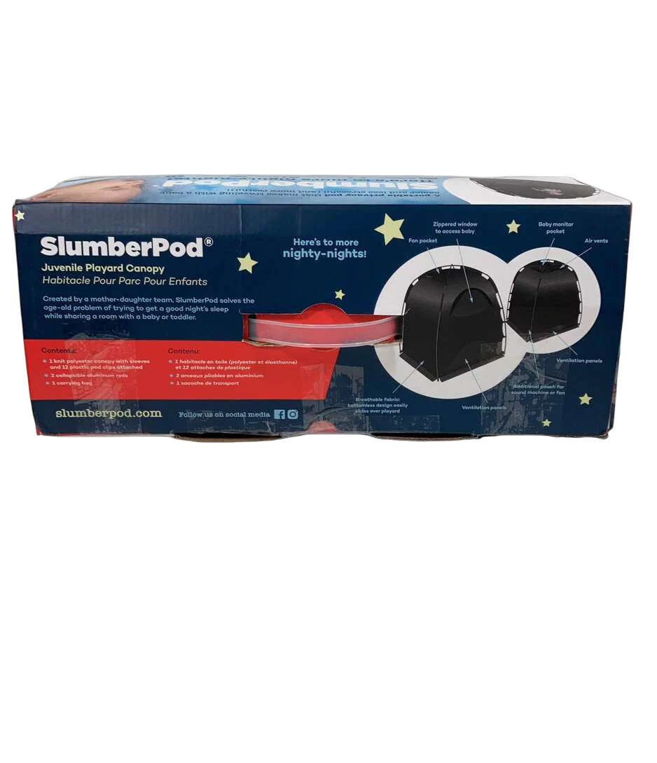 SlumberPod 2.0 Sleep Canopy, Black with Gray - Image 3