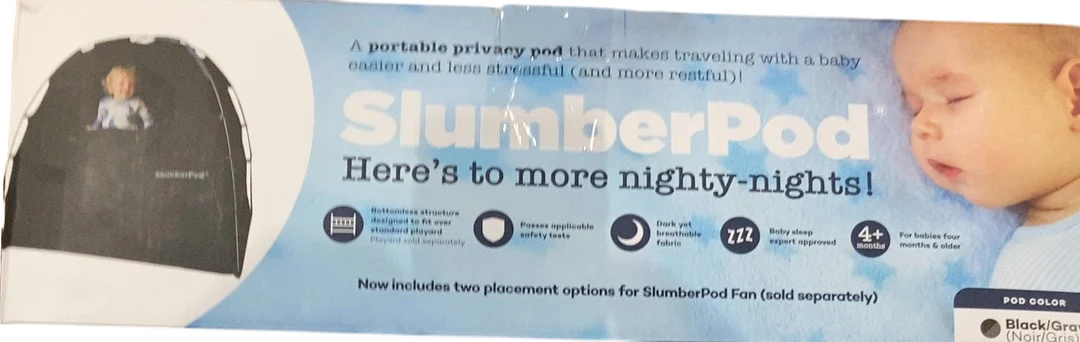SlumberPod 3.0 Sleep Canopy, Black with Gray Accents - Image 7