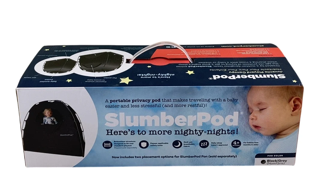 SlumberPod 3.0 Sleep Canopy, Black with Gray Accents