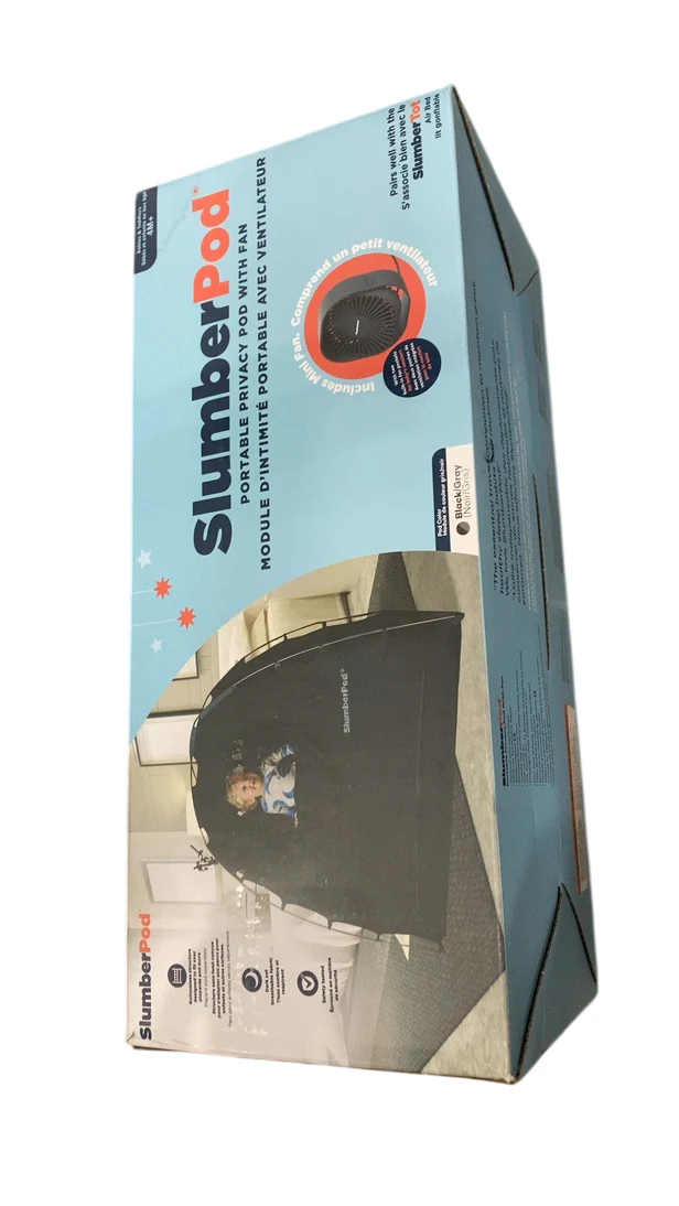 SlumberPod 3.0 Sleep Canopy with Fan, Black with Gray Accents - Image 6