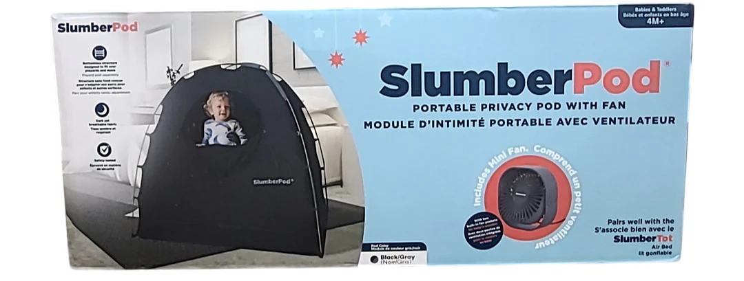 SlumberPod 3.0 Sleep Canopy with Fan, Black with Gray Accents - Image 5