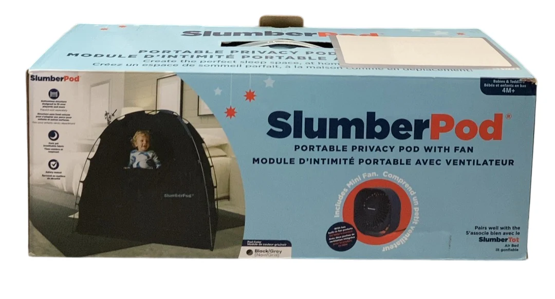 SlumberPod 3.0 Sleep Canopy with Fan, Black with Gray Accents - Image 4