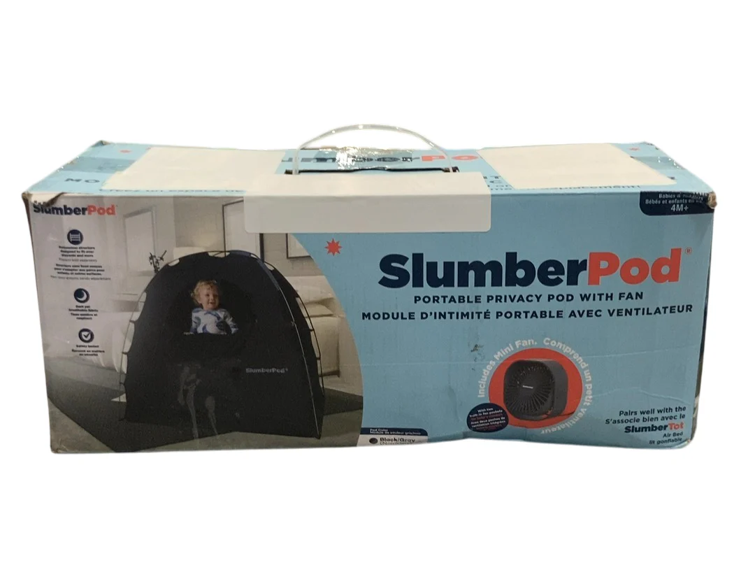 SlumberPod 3.0 Sleep Canopy with Fan, Black with Gray Accents - Image 2