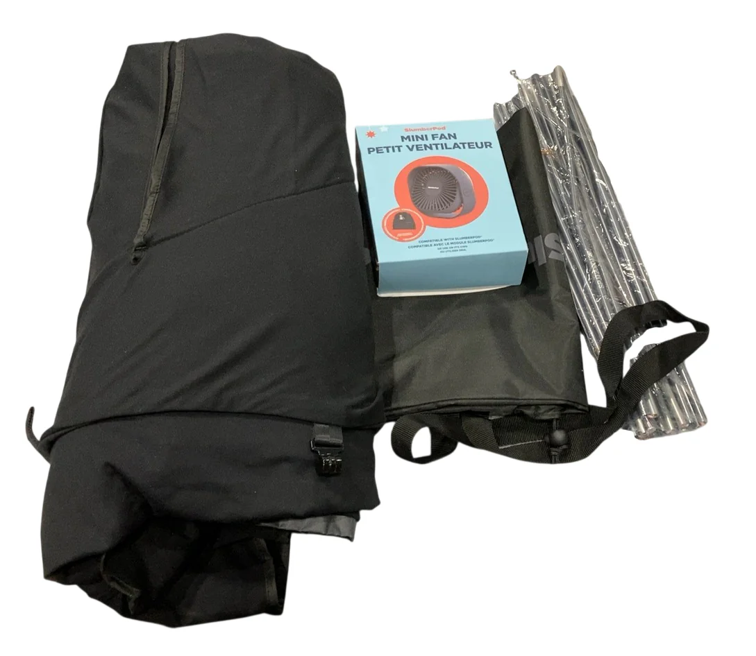 SlumberPod 3.0 Sleep Canopy with Fan, Black with Gray Accents - Image 2