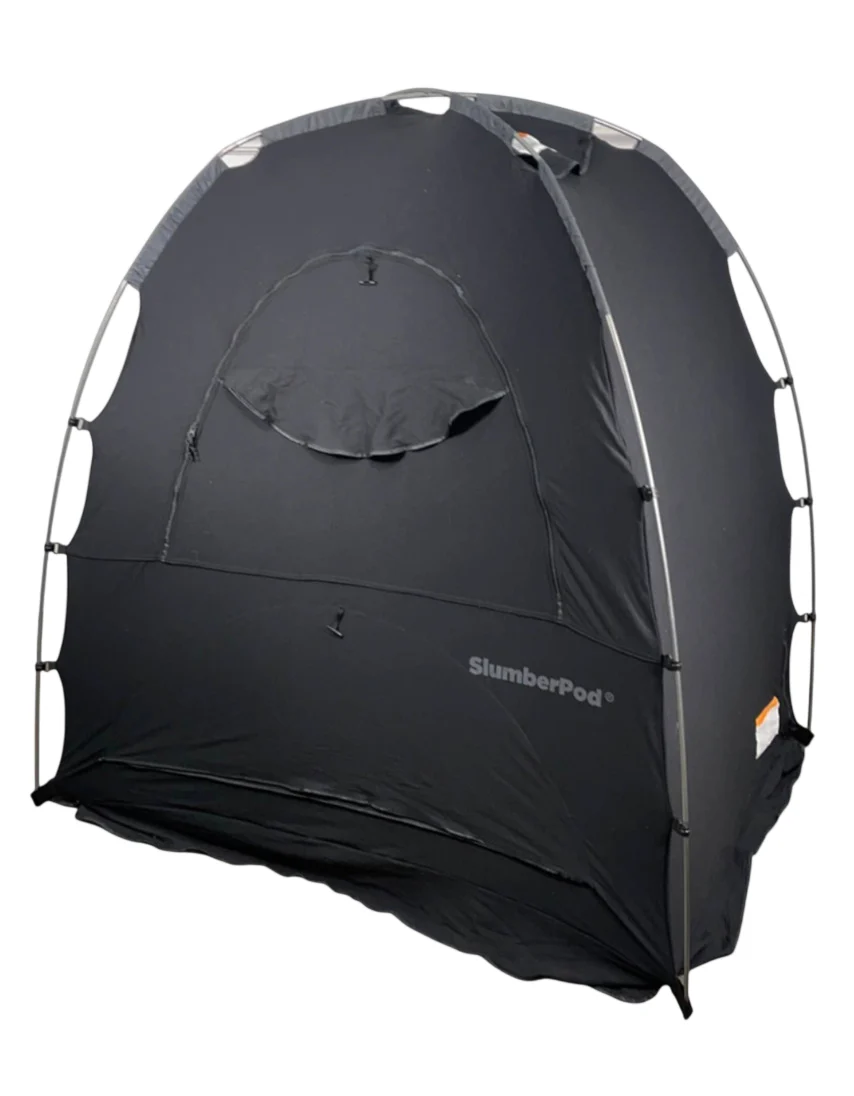 SlumberPod 3.0 Sleep Canopy with Fan, Black with Gray Accents - Image 2
