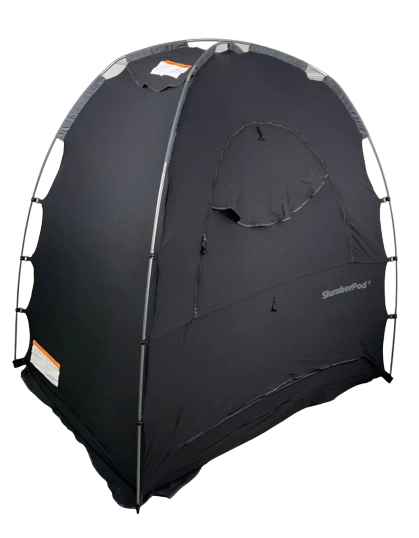SlumberPod 3.0 Sleep Canopy with Fan, Black with Gray Accents