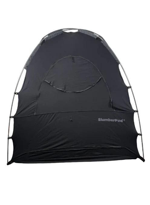 SlumberPod 3.0 Sleep Canopy with Fan, Black with Gray Accents