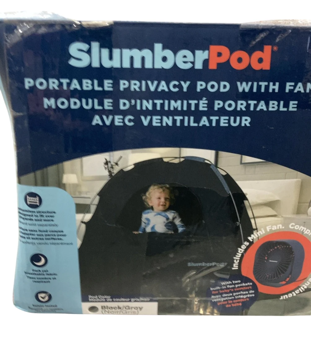 SlumberPod 3.0 Sleep Canopy with Fan, Black with Gray Accents - Image 5