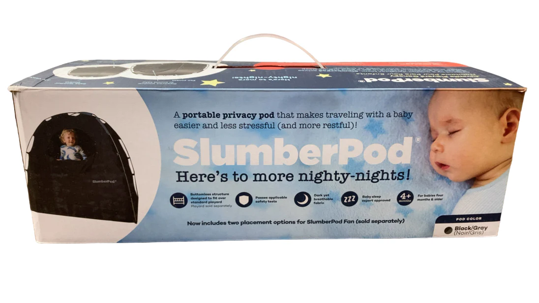 SlumberPod 3.0 Sleep Canopy with Fan, Black with Gray Accents - Image 4