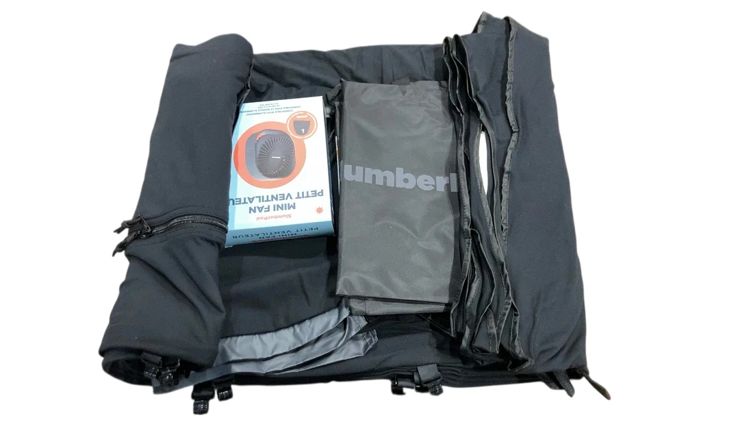 SlumberPod 3.0 Sleep Canopy with Fan, Black with Gray Accents