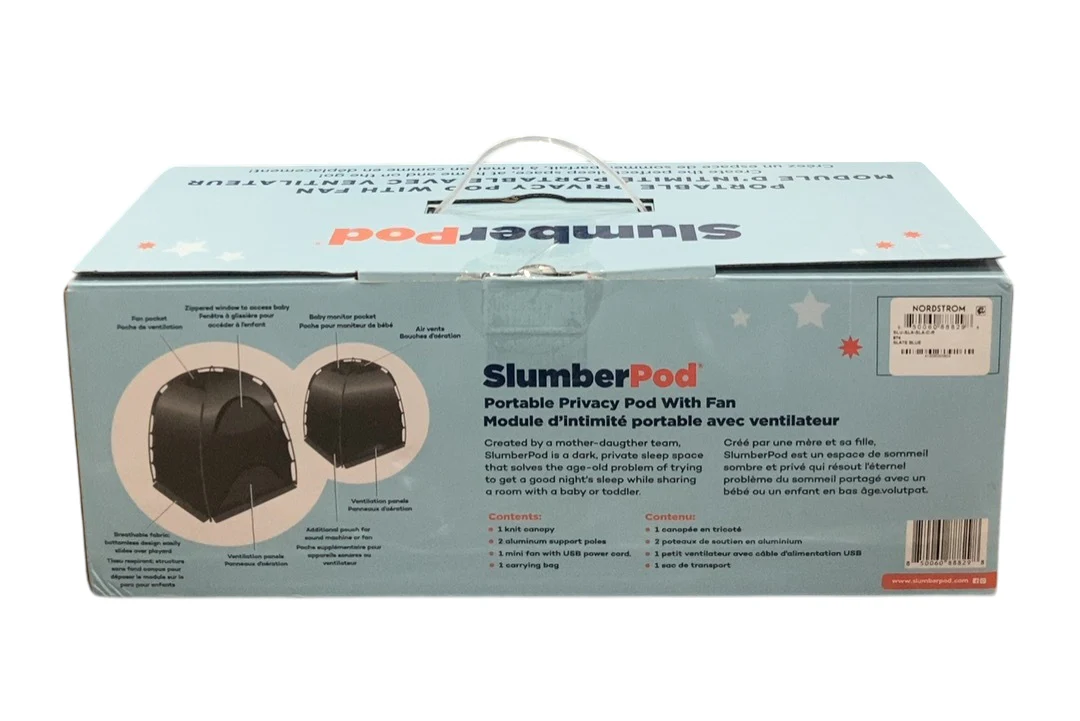 SlumberPod 3.0 Sleep Canopy with Fan, Slate Blue - Image 3
