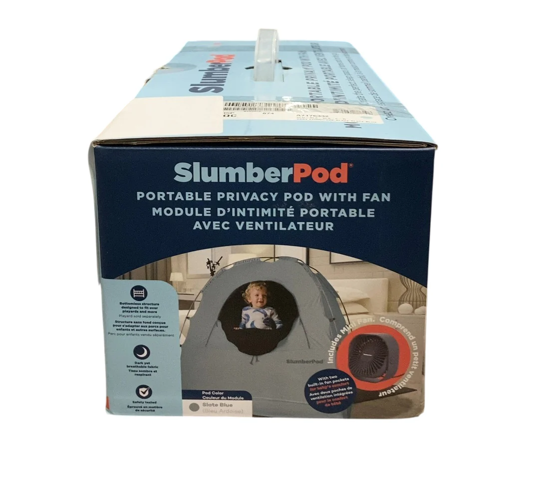 SlumberPod 3.0 Sleep Canopy with Fan, Slate Blue - Image 3