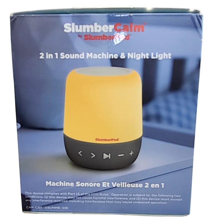 SlumberPod SlumberCalm 2 in 1 Sound Machine & Night Light, White/Gray - Image 5