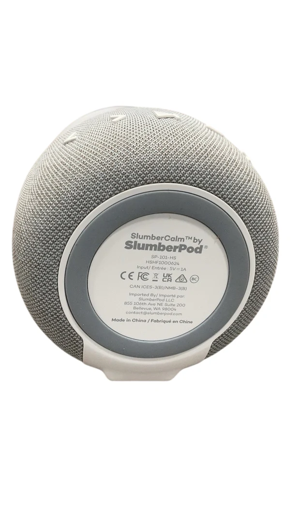 SlumberPod SlumberCalm 2 in 1 Sound Machine & Night Light, White/Gray - Image 3