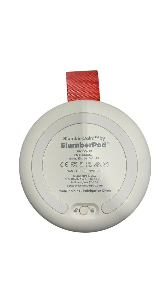 SlumberPod SlumberCalm Portable Sound & White Noise Machine, White/Orange - Image 2