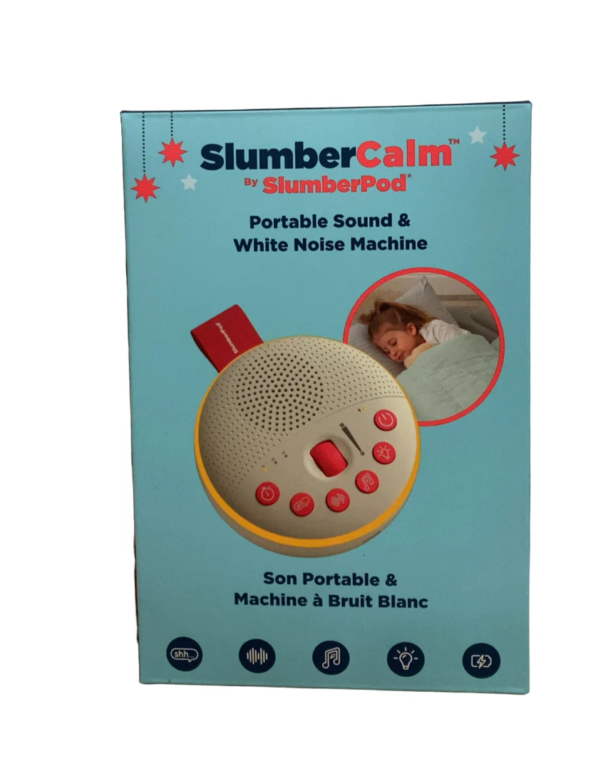 SlumberPod SlumberCalm Portable Sound & White Noise Machine, White/Orange - Image 2