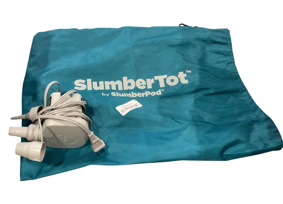 SlumberPod SlumberTot Inflatable Toddler Bed, Gray/Teal - Image 2