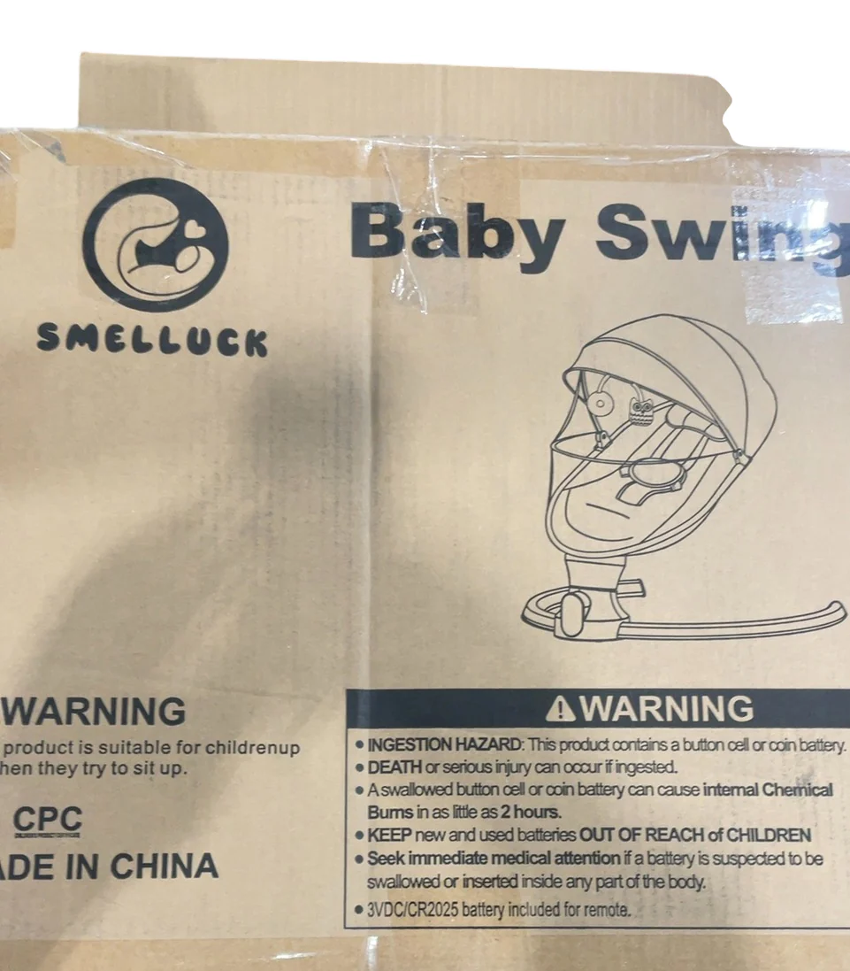 Smelluck Bluetooth Portable Infant Swing , Light Grey - Image 10