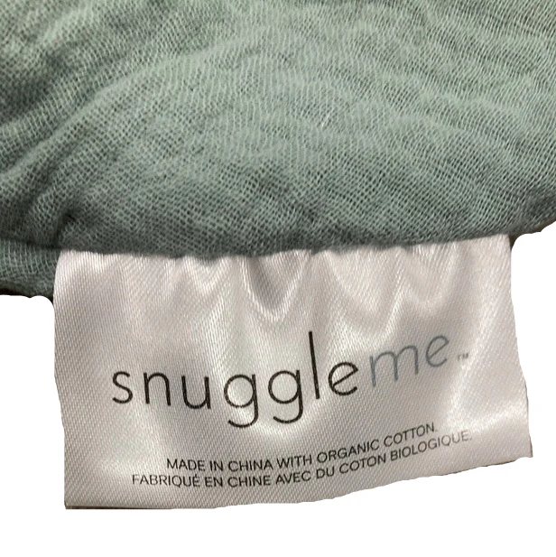 Snuggle Me Organic Lounger Curve Muslin Cover, Slate - Image 3