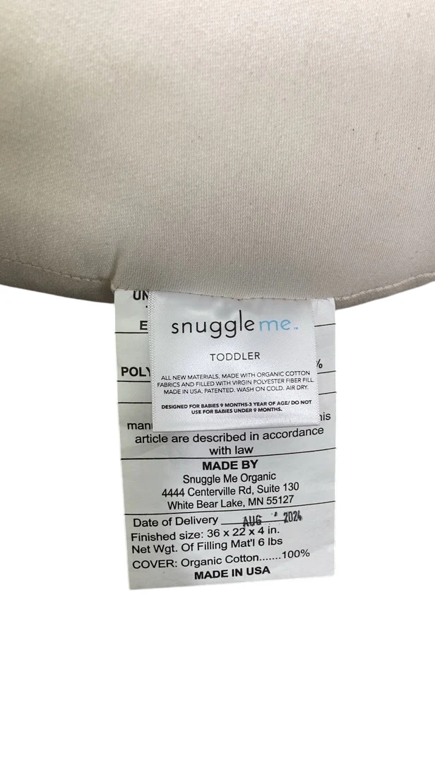 Snuggle Me Organic Sensory Toddler Lounger, Natural - Image 2