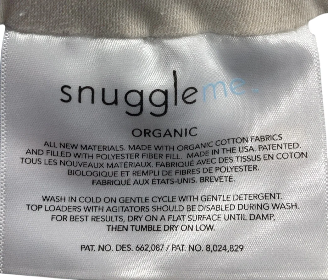 Snuggle Me Organic Sensory Toddler Lounger With Cover, Natural, Gumdrop - Image 2