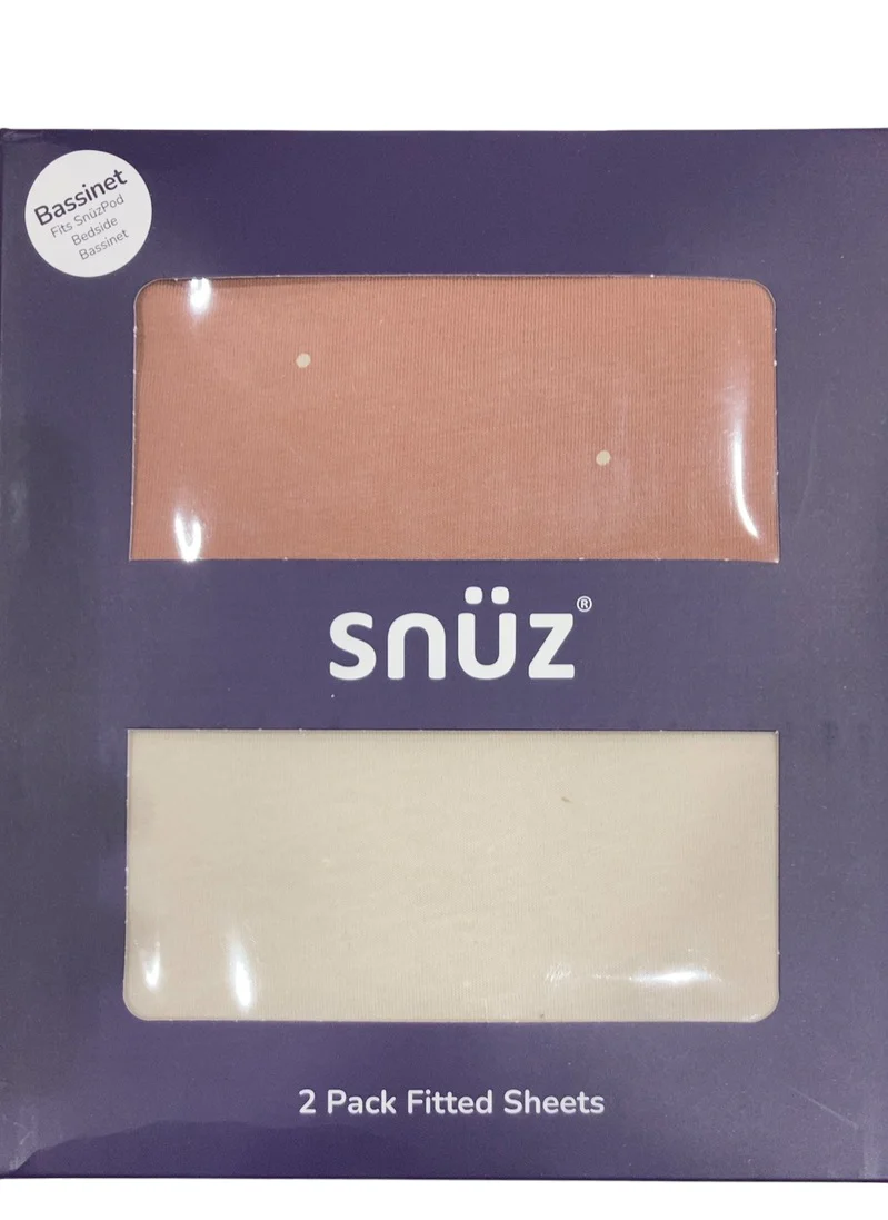 Snuz 2 Pack Fitted Sheets, Blush Dot - Image 2