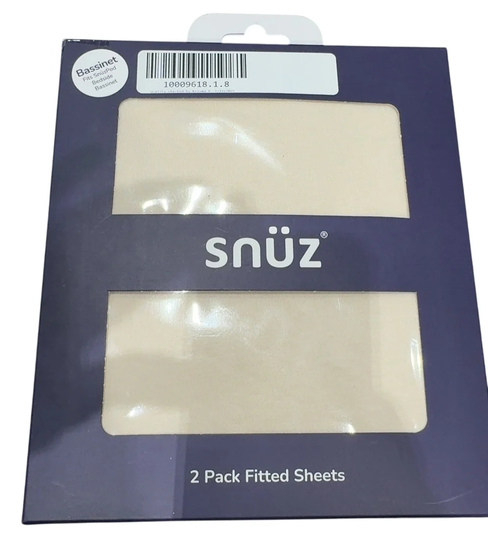Snuz 2 Pack Fitted Sheets, Cashmere - Image 2