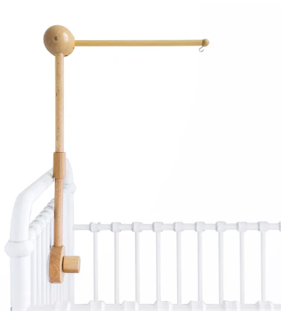 Sorrel + Fern Baby Crib Mobile Arm Wooden Holder, Beechwood