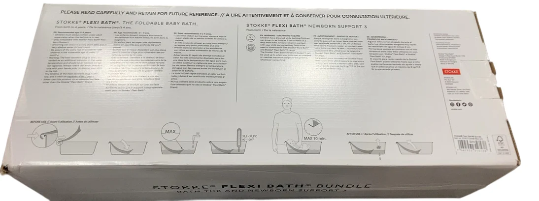 Stokke Flexi Bath Bundle Pack, Regular, Transparent Ocean Blue - Image 3