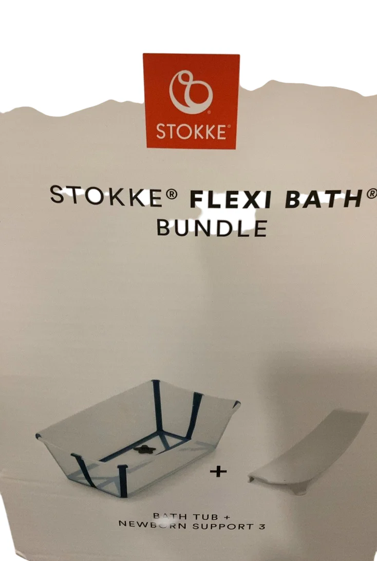 Stokke Flexi Bath Bundle Pack, Regular, Transparent Ocean Blue - Image 4