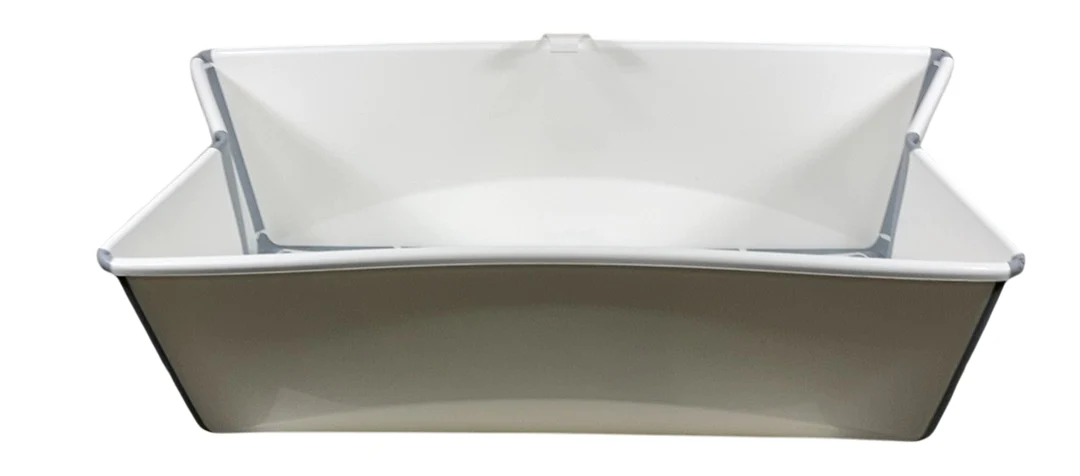 Stokke Flexi Bath Foldable Baby Bathtub, Light Gray, Regular - Image 7