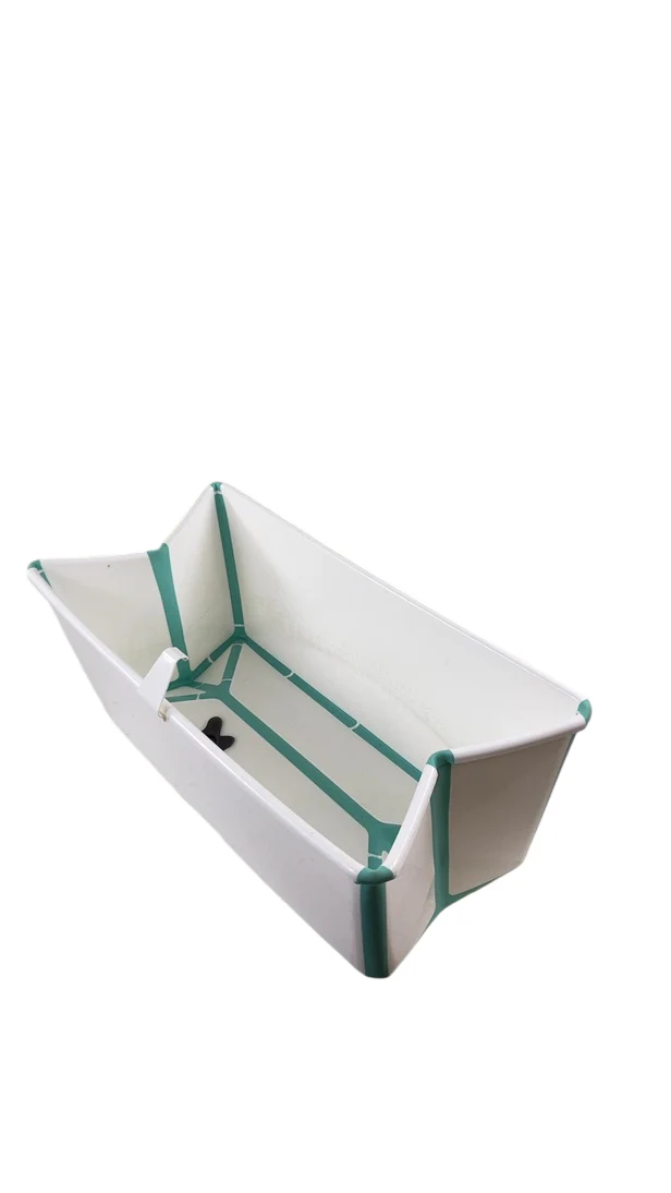 Stokke Flexi Bath Foldable Baby Bathtub, Regular, White Aqua