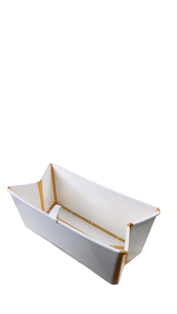 Stokke Flexi Bath Foldable Baby Bathtub, Regular, White Yellow